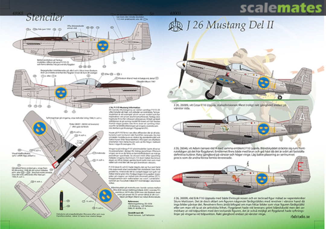 Boxart J 26 Mustang Del II 48003 RB Decals