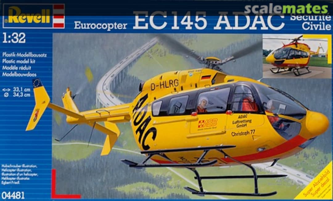 Boxart Eurocopter EC145 ADAC Securité Civile 04481 Revell