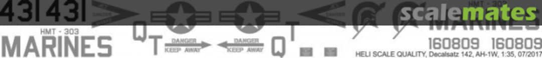 Boxart AH-1W - US Marines Decal 142 Heli Scale Quality