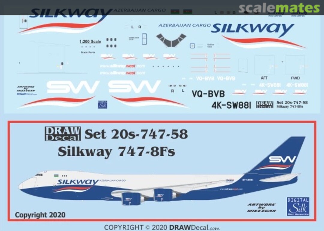 Boxart Silkway 747-8Fs 20-747-58 Draw Decal