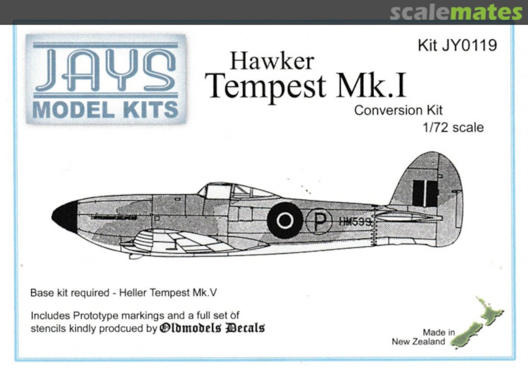 Boxart Hawker Tempest Mk.I JY0119 JAYS Model Kits