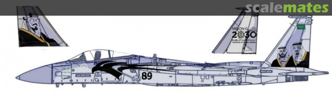 Boxart Saudi Arabia AF F-15C or F-15E special AIPD-63 Aircraft in Plastic