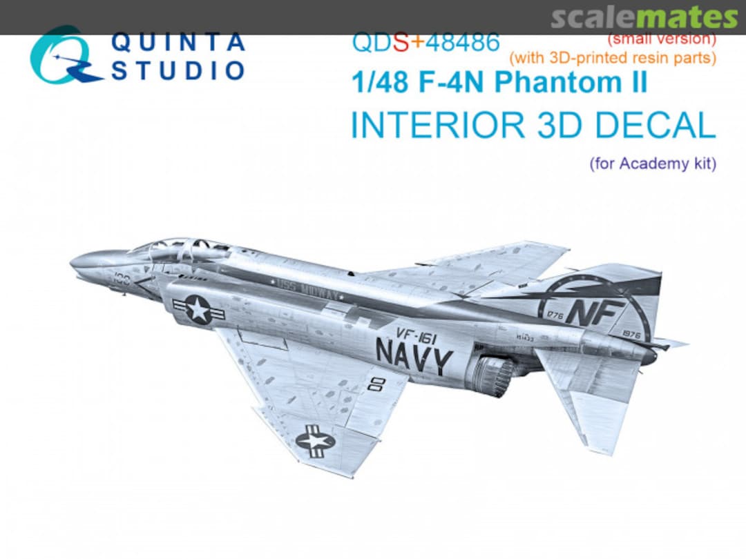 Boxart F-4N Phantom II interior 3D decals (with 3D-printed resin parts) QDS+48486 Quinta Studio