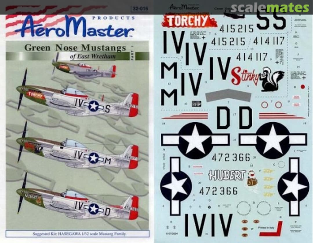 Boxart Green Nose Mustangs of East Wretham Part I 32-016 AeroMaster