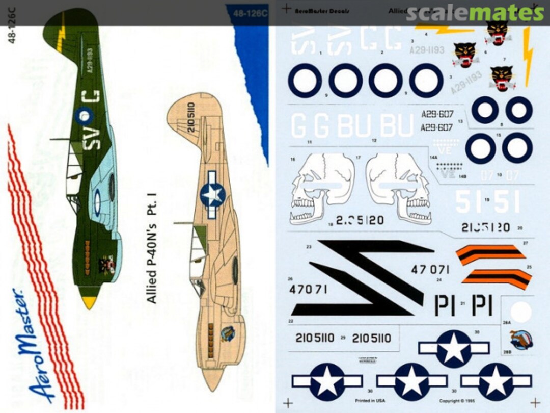 Boxart Allied P-40Ns 48-126C AeroMaster