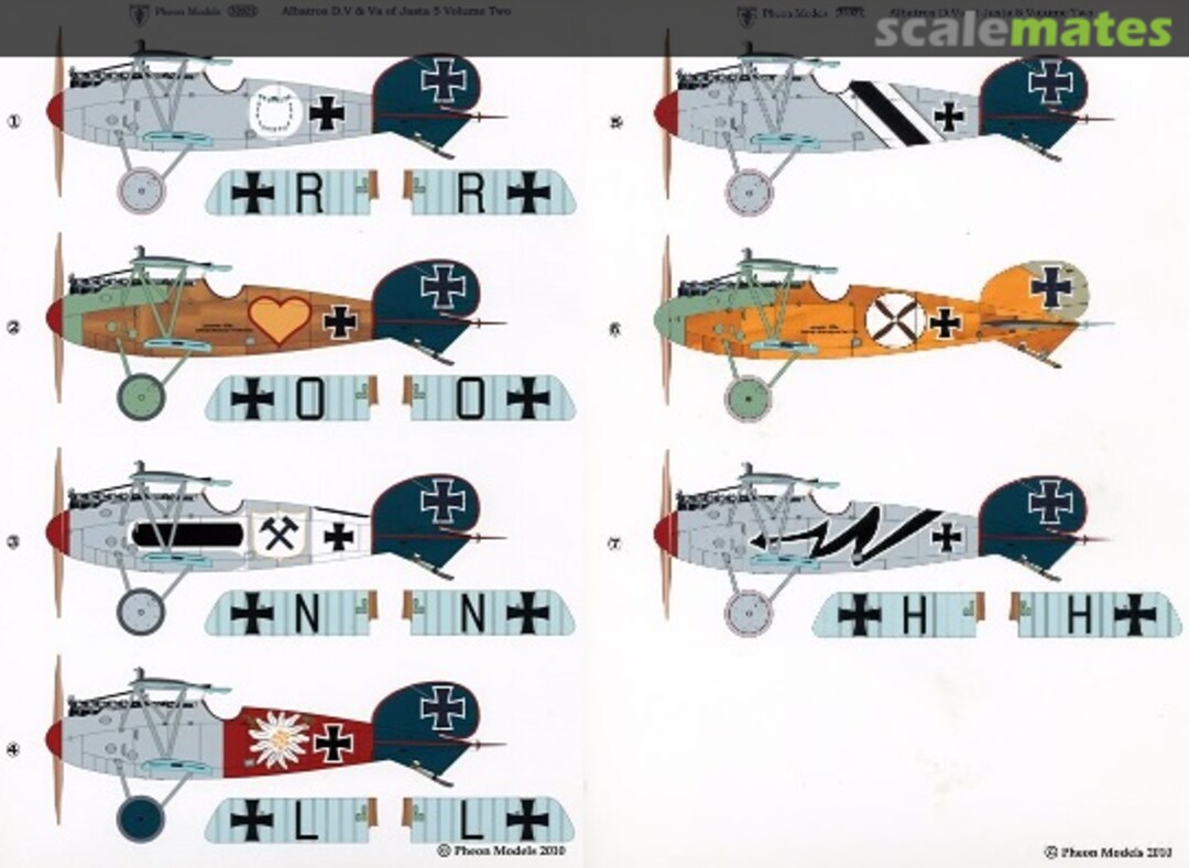 Boxart Albatros D.V & Va of Jasta 5 32021 Pheon Decals