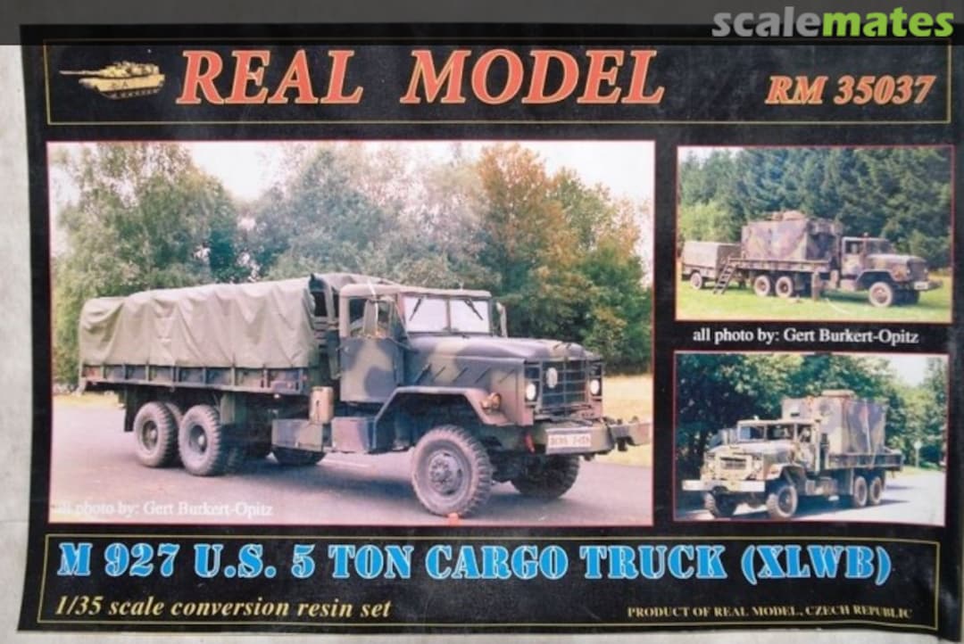 Boxart M 927 U.S. 5 ton cargo truck (xlwb) RM35037 Real Model