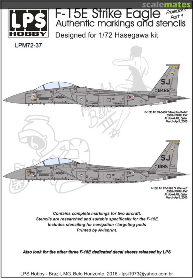 Boxart F-15E Strike Eagle 'Iraq Freedom' Part 1 LPM72-37 LPS Hobby