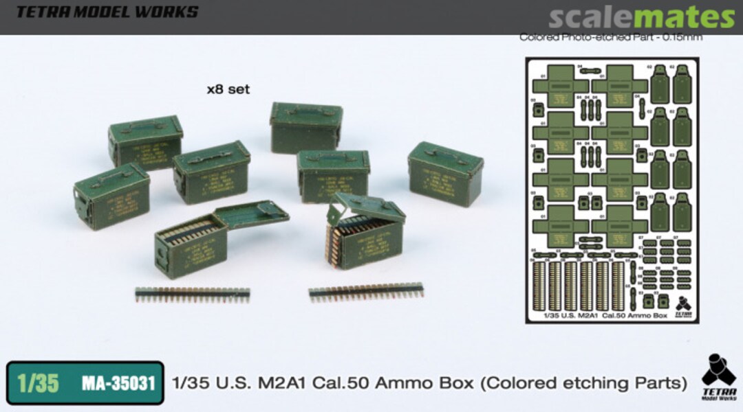 Boxart U.S. M2A1 Cal.50 Ammo Box MA-35031 Tetra Model Works