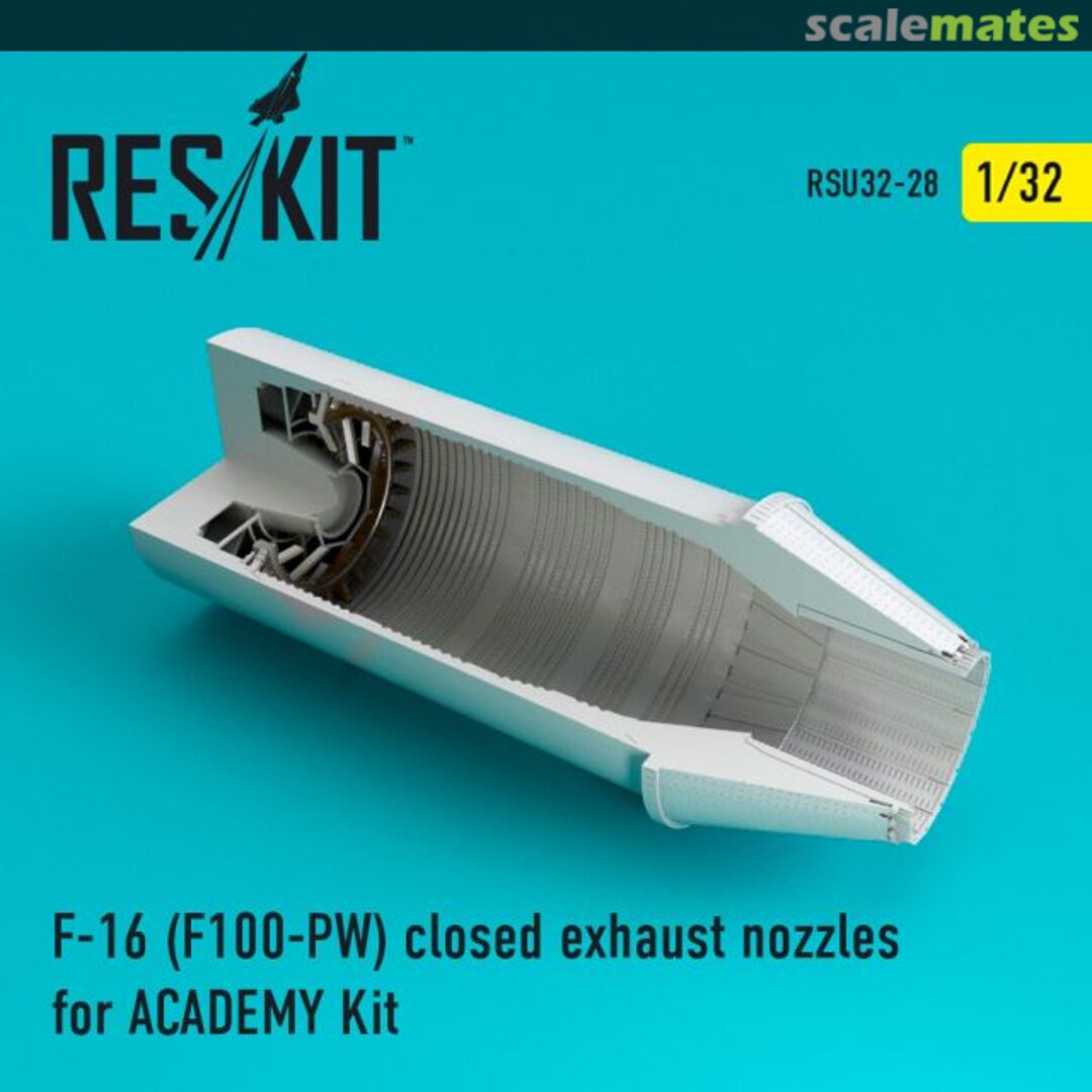 Boxart F-16 Fighting Falcon (F100-PW) closed exhaust nozzle RSU32-0028 ResKit