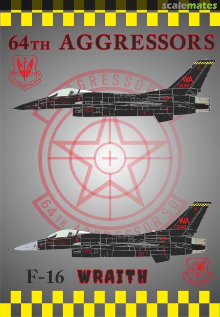 Boxart F-16 64th Aggressor Squadron Wraith Paint Scheme - Decals 48-2201 PROcal Decals