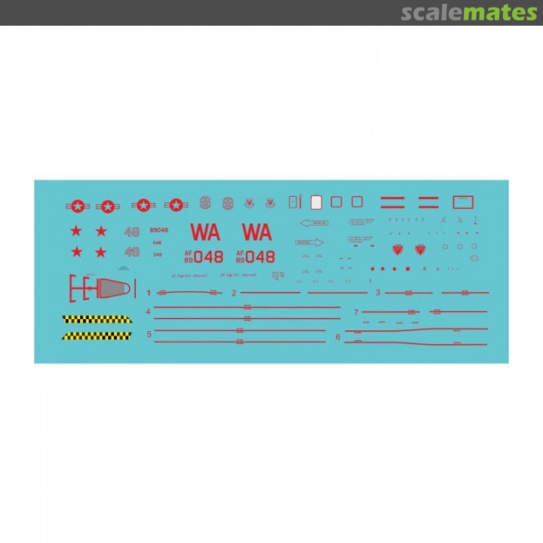 Contents F-16 64th Aggressor Squadron Wraith Paint Scheme - Decals 48-2201 PROcal Decals