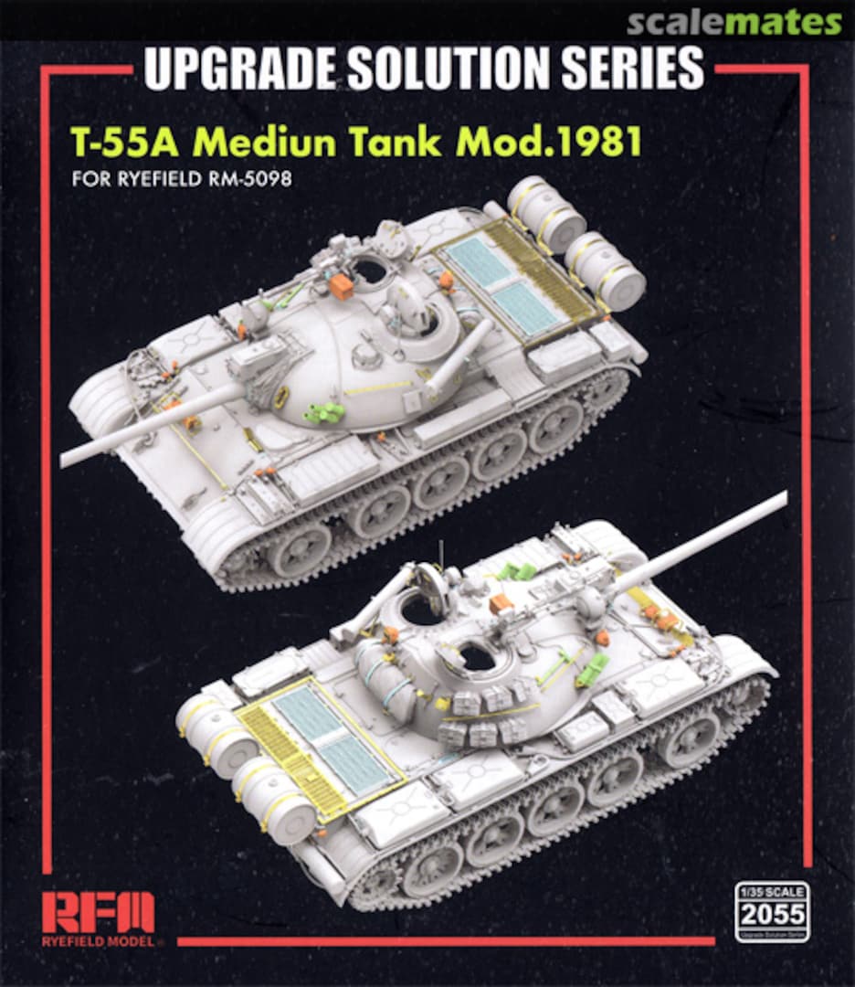 Boxart T-55A Medium Tank Mod. 1981 Upgrade parts set 2055 Rye Field Model