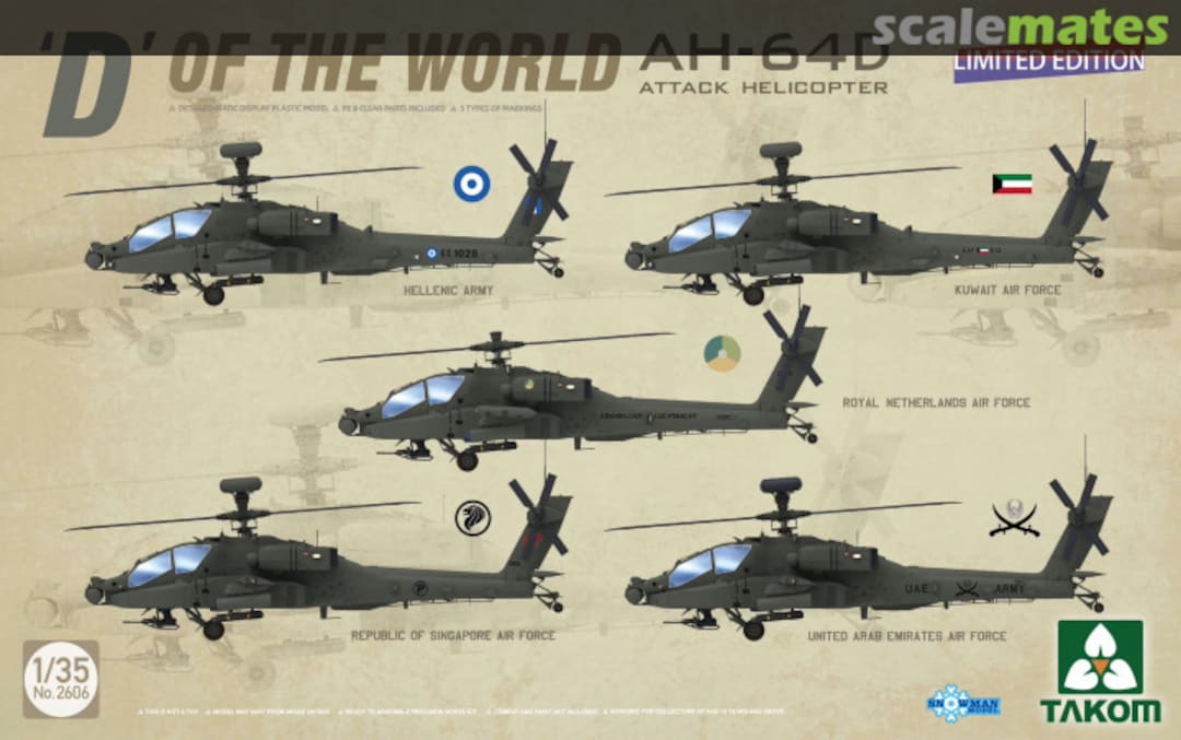 Boxart AH-64D Apache Longbow 2606 Takom