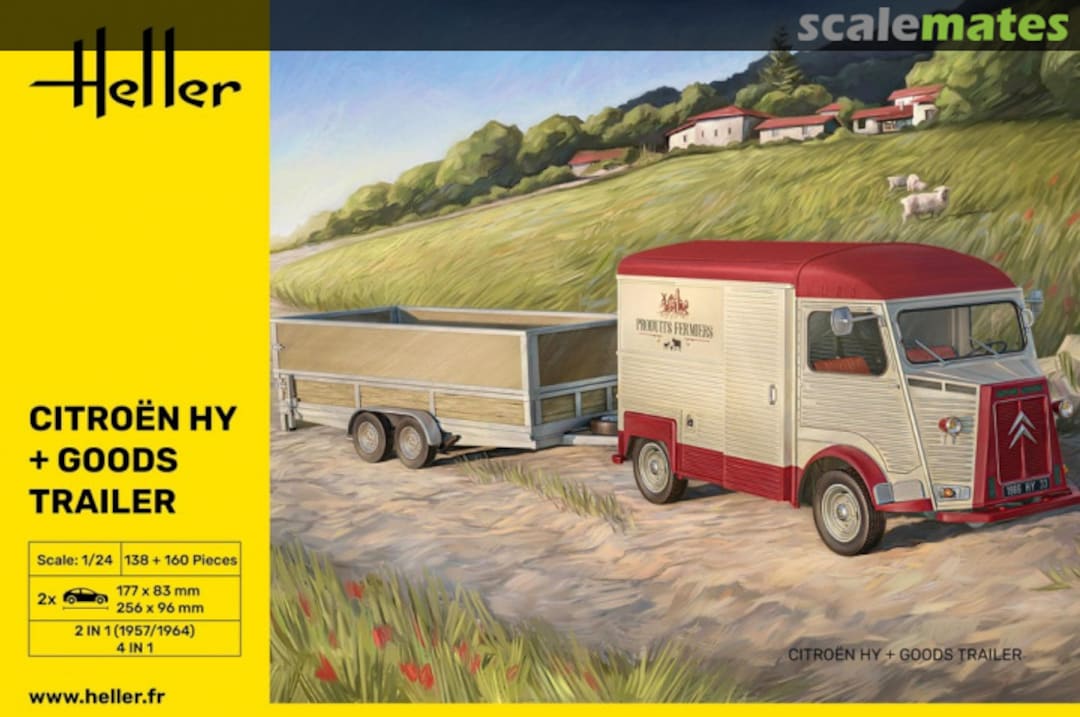 Boxart Citroën HY and Goods Trailer 50331 Heller