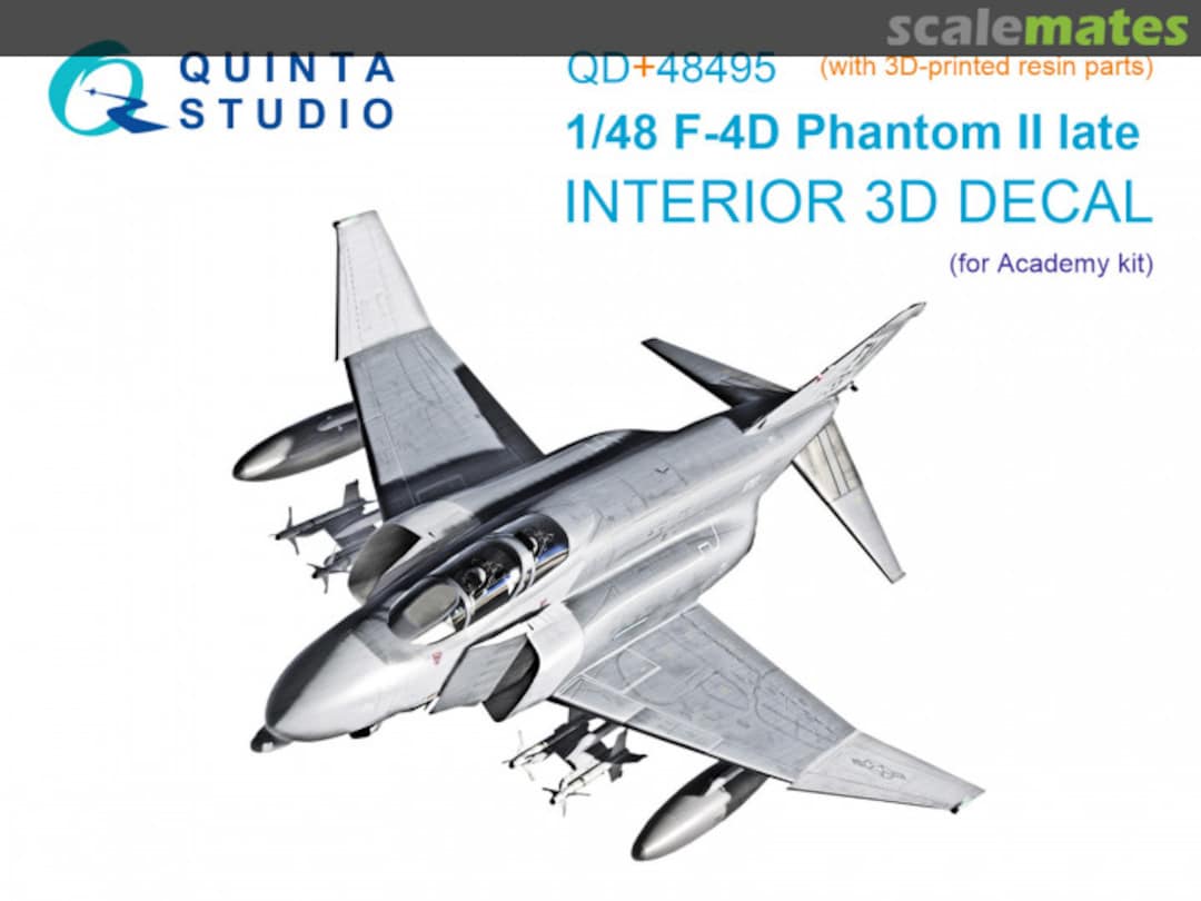 Boxart F-4D Phantom II late interior 3D decals (with 3D-printed resin parts) QD+48495 Quinta Studio