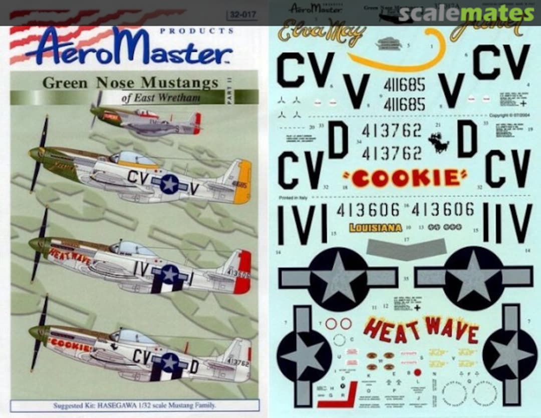 Boxart Green Nose Mustangs of East Wretham Part II 32-017 AeroMaster