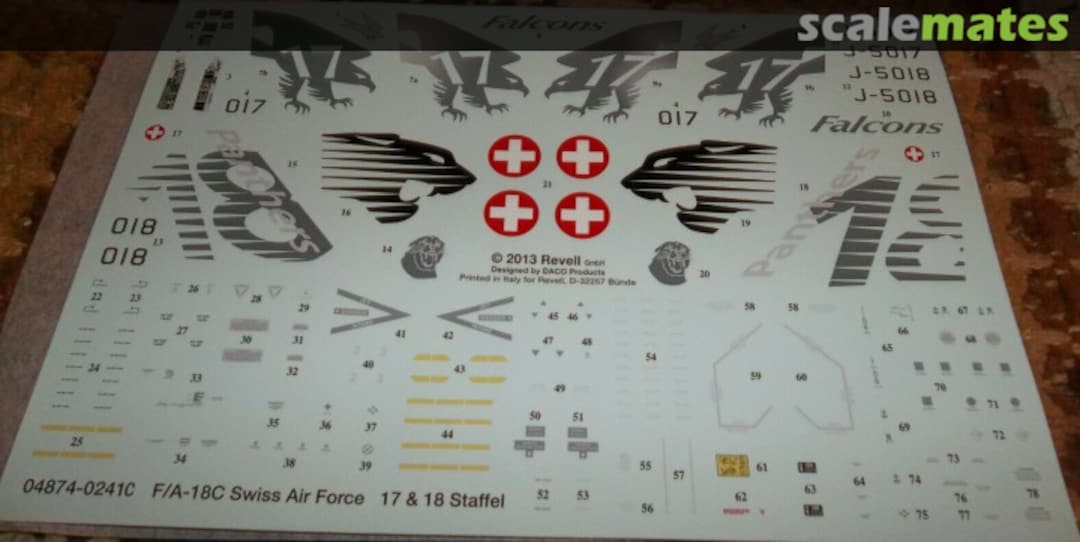 Contents F/A-18C Hornet Swiss Air Force 04874 Revell