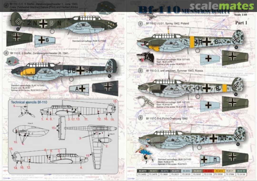 Boxart Messerschmitt Bf-110 48-027 Print Scale