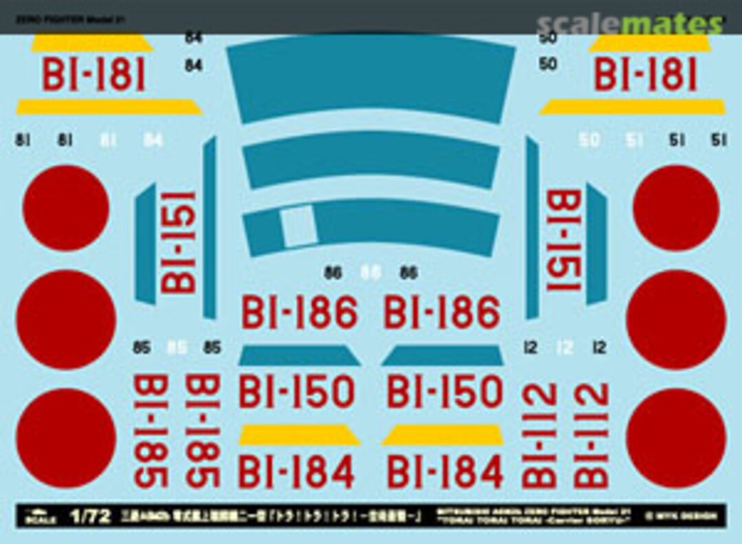 Boxart Mitsubishi A6M2b Zero Fighter Model 21 `Tora! Tora! Tora! Carrier Soryu` A-72058 MYK Design