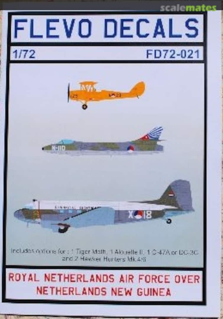 Boxart Royal Netherlands Air Force over Netherlands New Guinea FD72-021 Flevo Decals