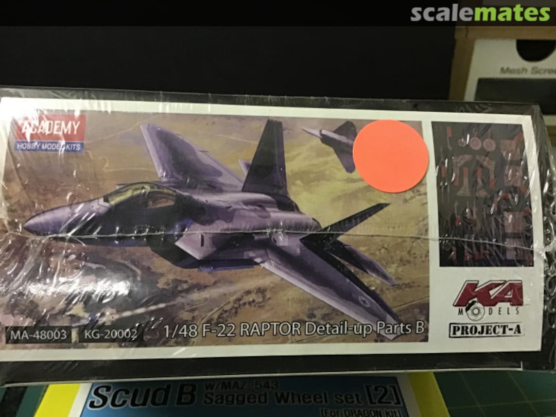 Boxart F-22 Raptor Detail-up Parts B MA-48003 KA Models