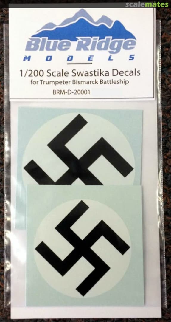 Boxart Swastika Decals for Trumpeter Bismarck BRM-D-20001 Blue Ridge Models