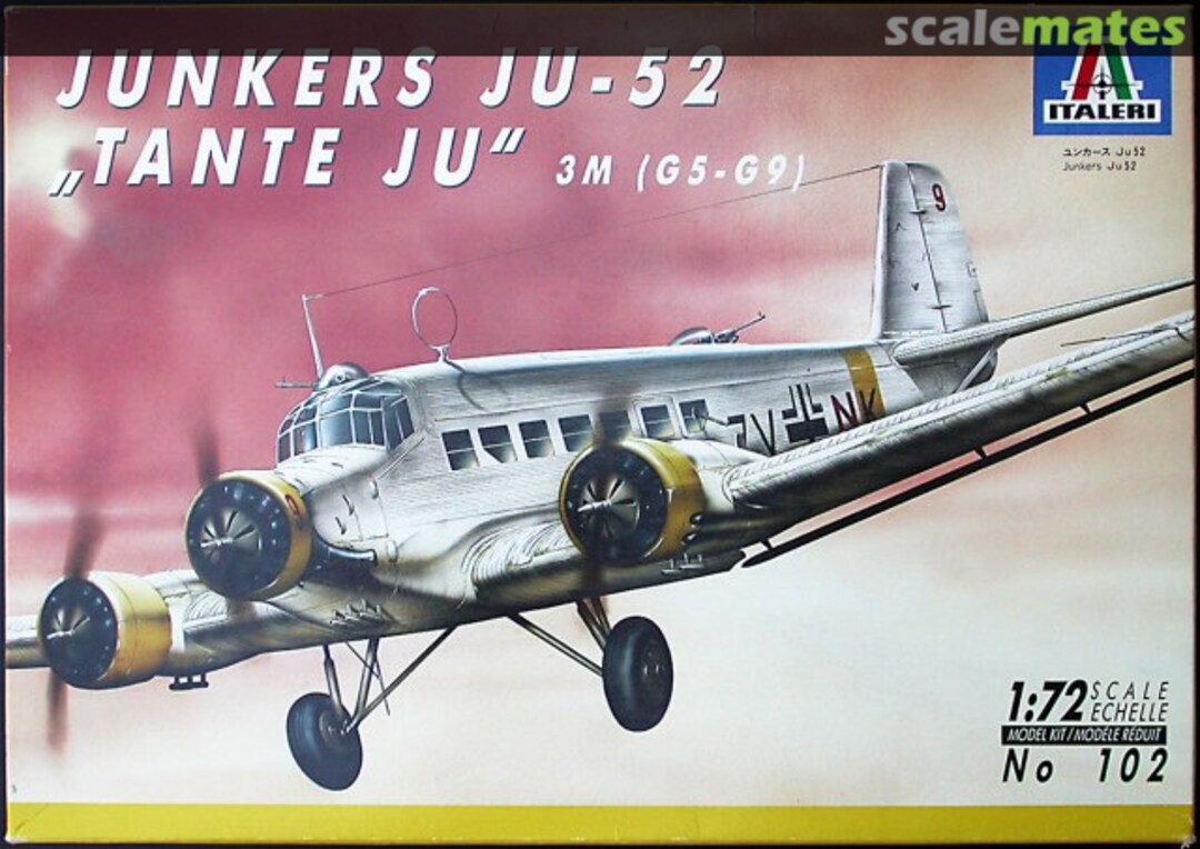 Boxart Junkers Ju-52 "Tante Ju" 3m (G5-G9) 102 Italeri