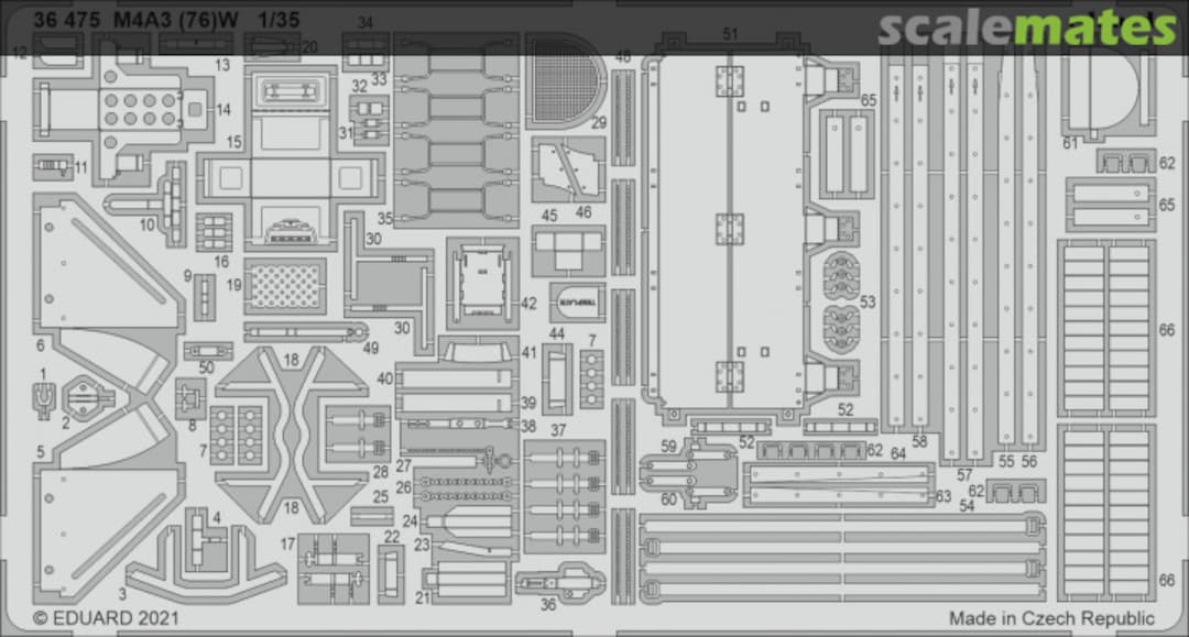 Boxart M4A3 (76)W 36475 Eduard