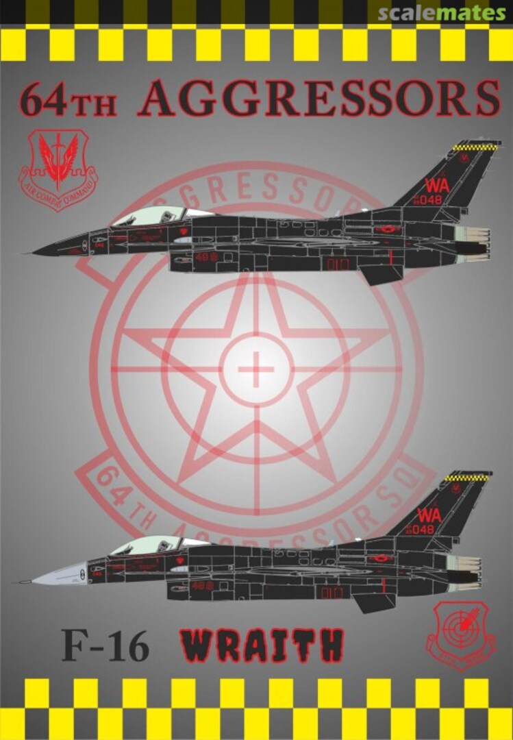 Boxart F-16 64th Aggressor Squadron Wraith Paint Scheme - Decals 32-2201 PROcal Decals