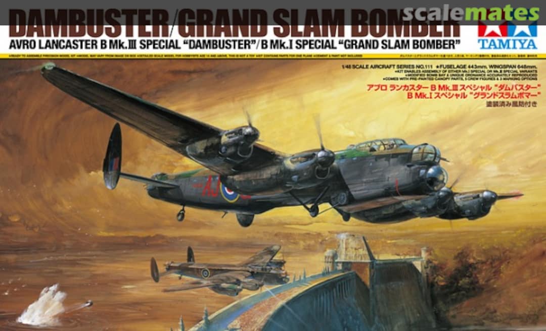 Boxart Avro Lancaster B Mk.III Special "DAMBUSTER"/B Mk.I Special "GRAND SLAM BOMBER" 61111 Tamiya