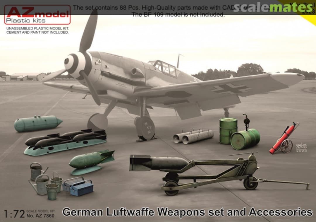 Boxart German Luftwaffe Weapons set and Accessories AZ7860 AZmodel