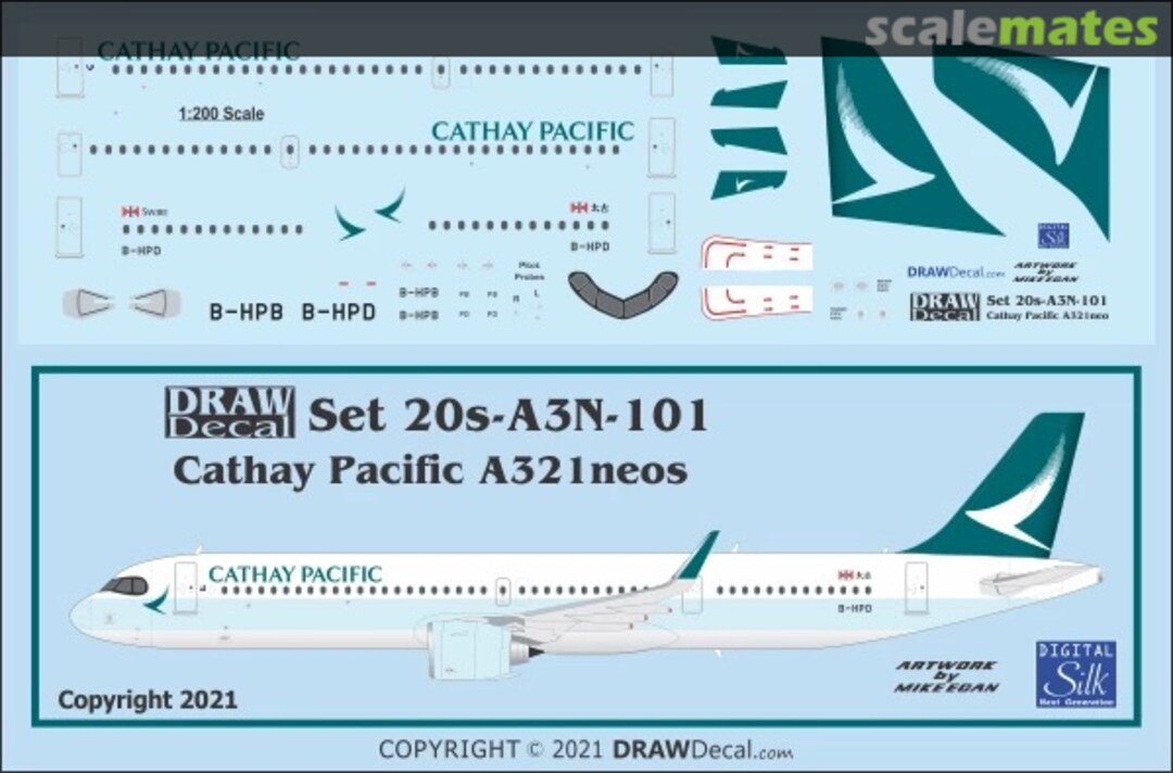 Boxart Cathay Pacific A321neo 20-A3N-101 Draw Decal