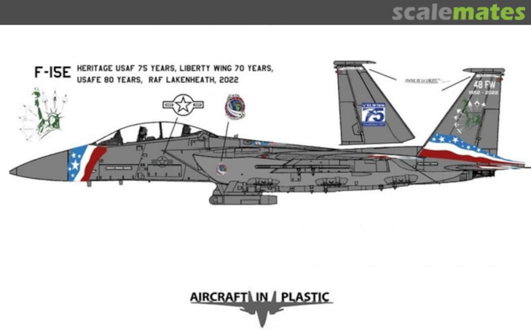 Boxart F-15E USAF "Liberty Wings", Lakenheath AIPD-65 Aircraft in Plastic