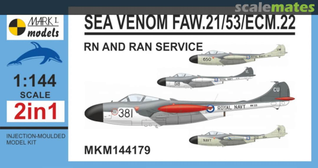 Boxart DH Sea Venom FAW.21/53/ECM.22 ‘RN and RAN Service’ MKM144179 Mark I Models