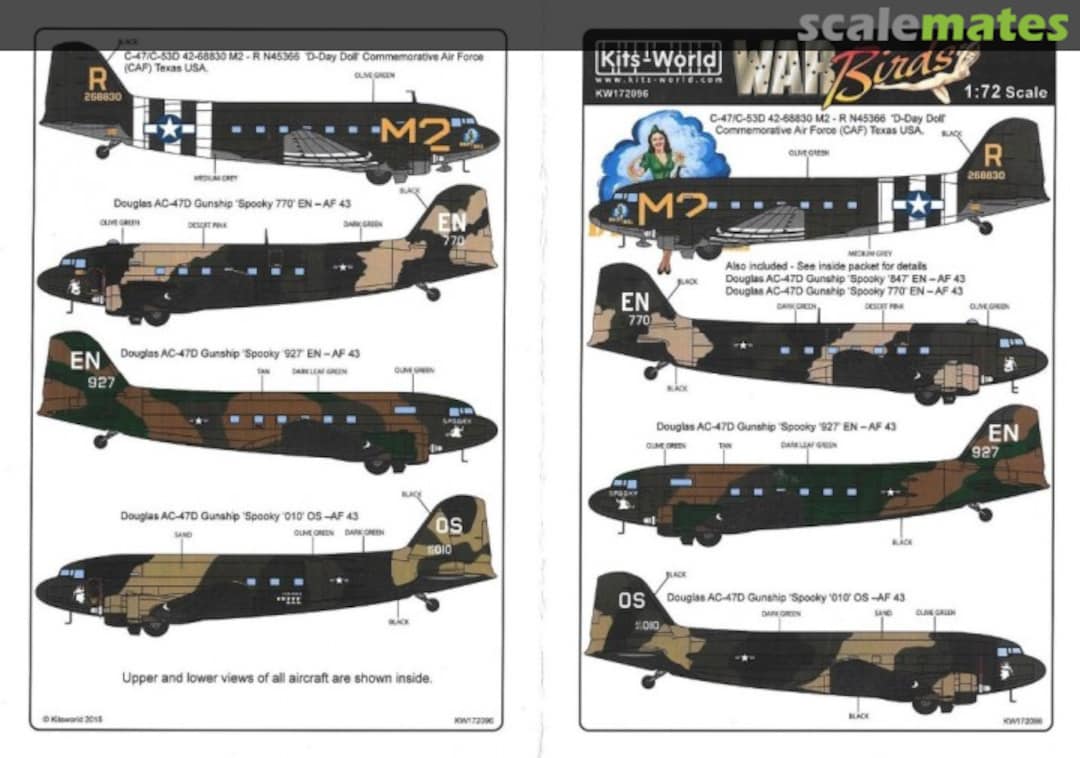 Boxart Douglas C-47/AC-47 Gunship KW172096 Kits-World