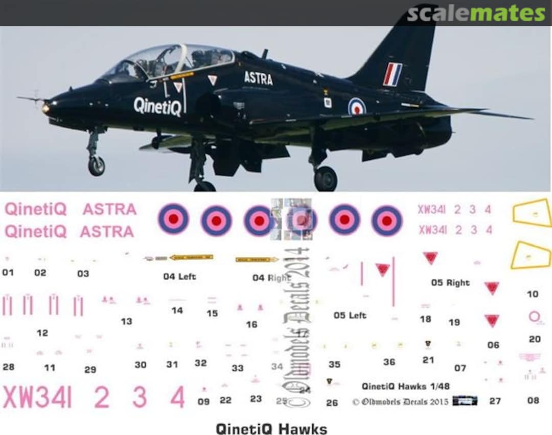 Boxart QinetiQ Hawks OMD0696 Oldmodels Decals