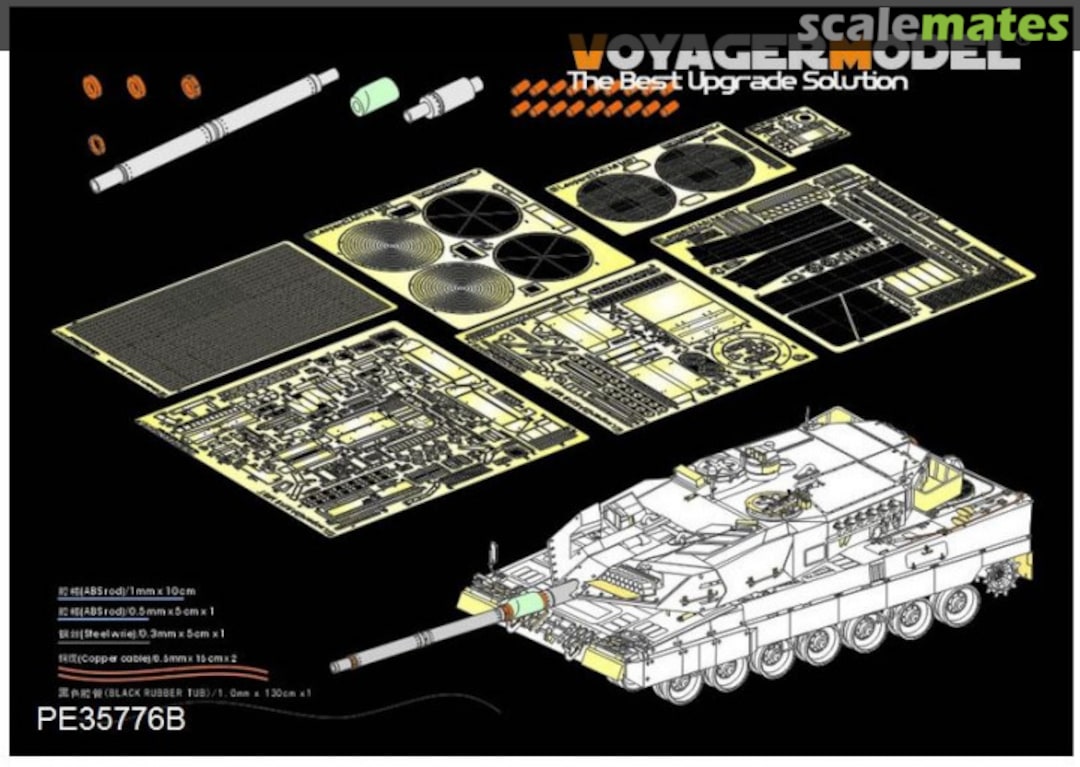 Boxart Leopard 2A6 Basic (ver.B Gun Barrel Included) PE35776B Voyager Model