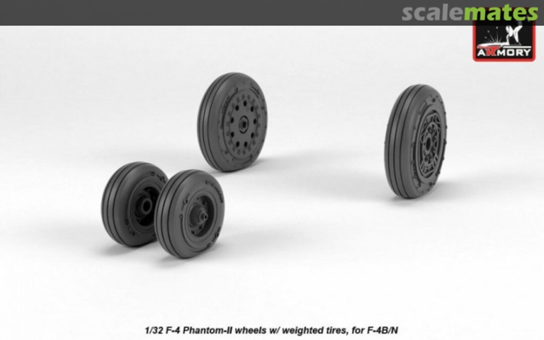 Boxart F-4 Phantom-II wheels w/ weighted tires, for F-4B/N AW32306 Armory