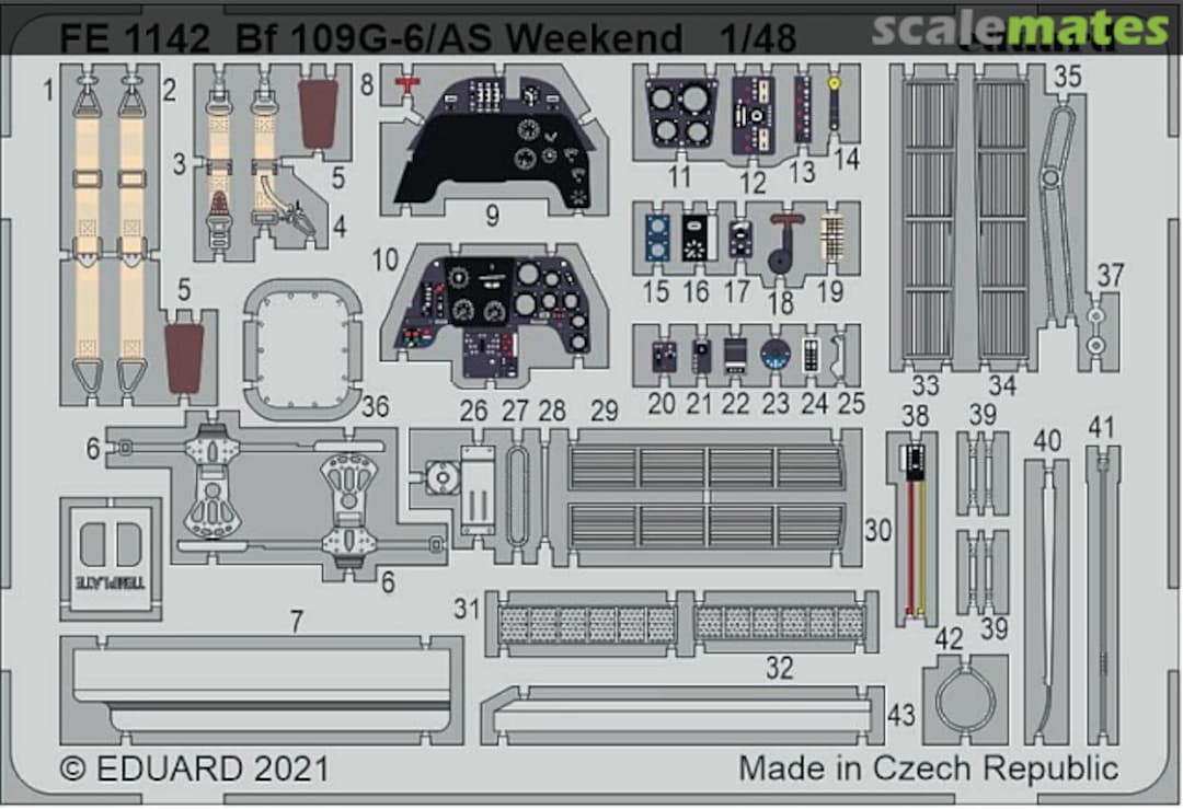 Boxart Bf 109G-6/AS FE1142 Eduard