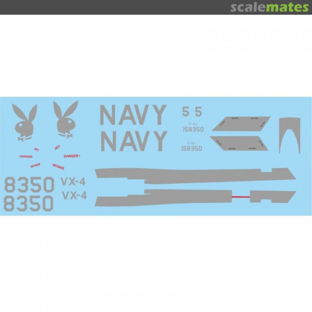 Contents F-4J PHANTOM WHITE BUNNY - Decals 72OD005 PROcal Decals