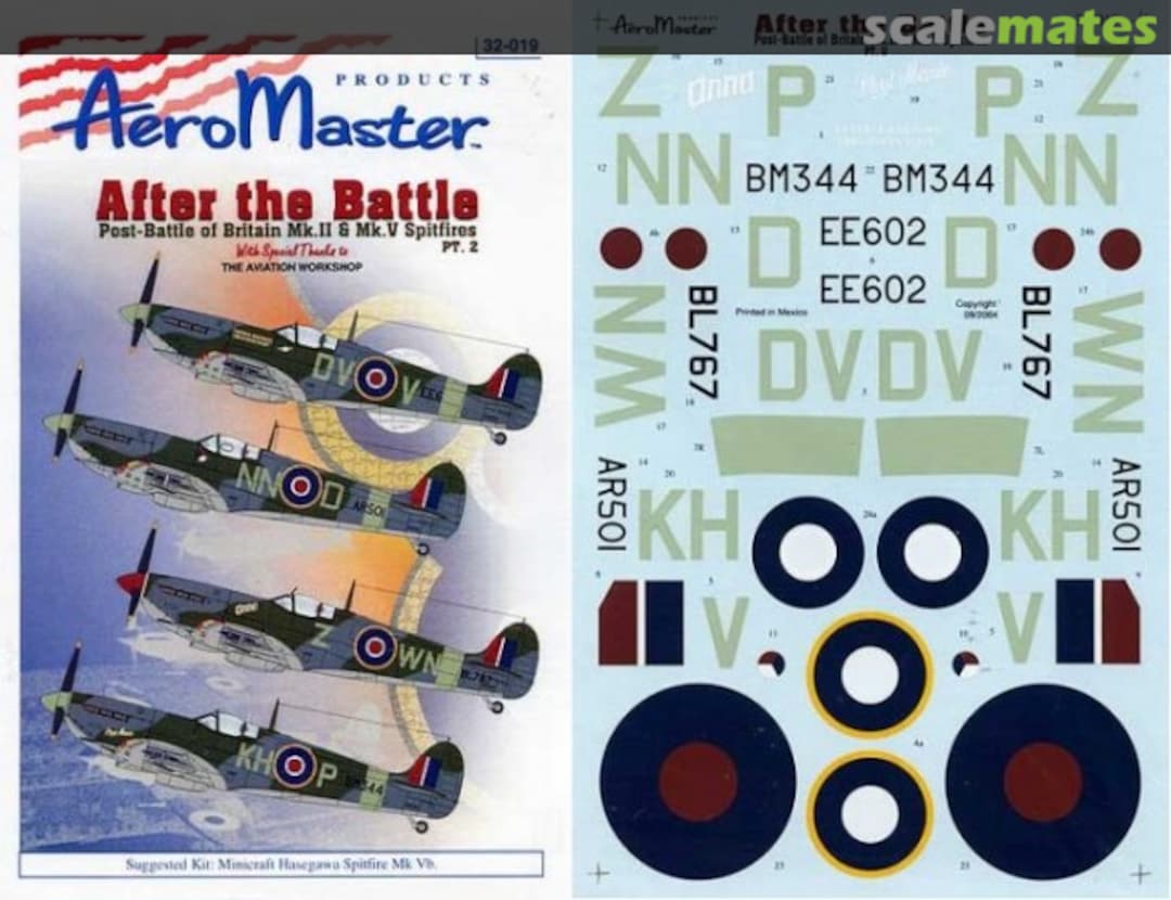 Boxart Post-Battle of Britain Mk.II & Mk.V Spitfires 32-019 AeroMaster