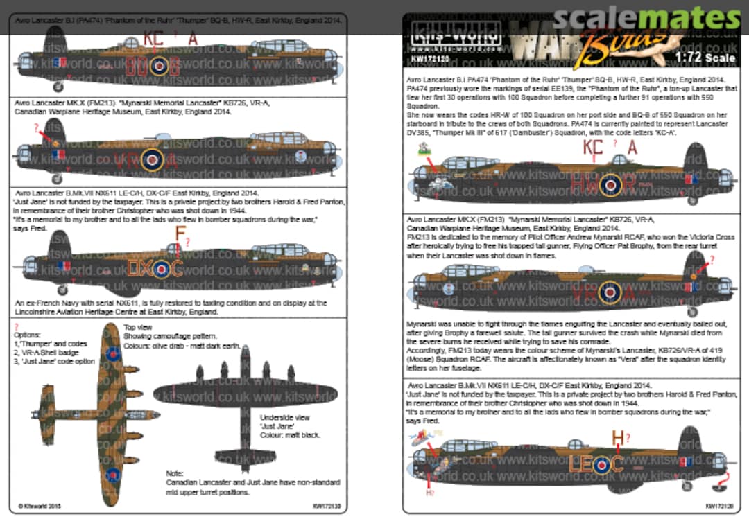 Boxart Avro Lancasters - 2014 Meeting - East Kirkby - England KW172120 Kits-World