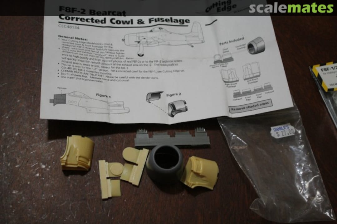 Boxart F8F-2 Corrected Cowling and Front Fuselage Set CEC48134 Cutting Edge Modelworks