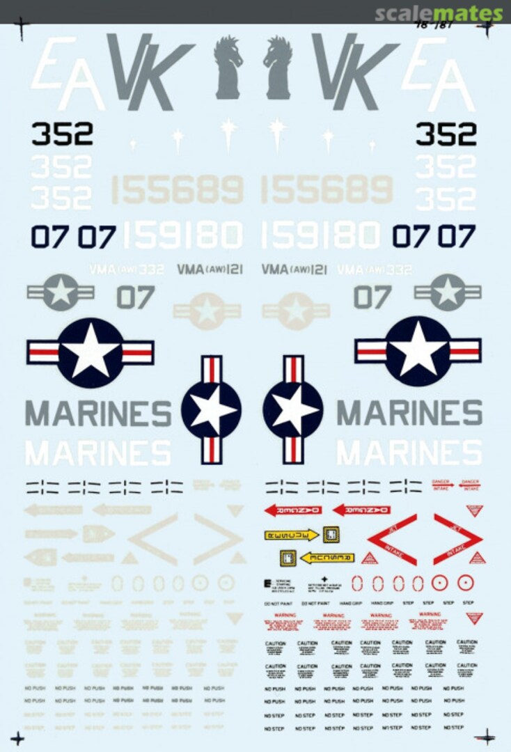 Boxart Low Vis A-6's (USMC) 48-0187 Microscale