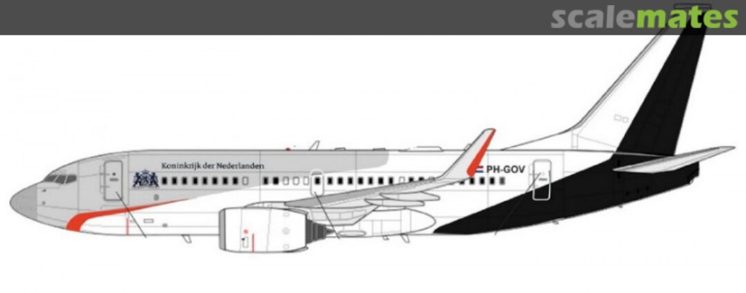 Boxart Boeing B737-700 Netherlands Government AIPD-71 Aircraft in Plastic