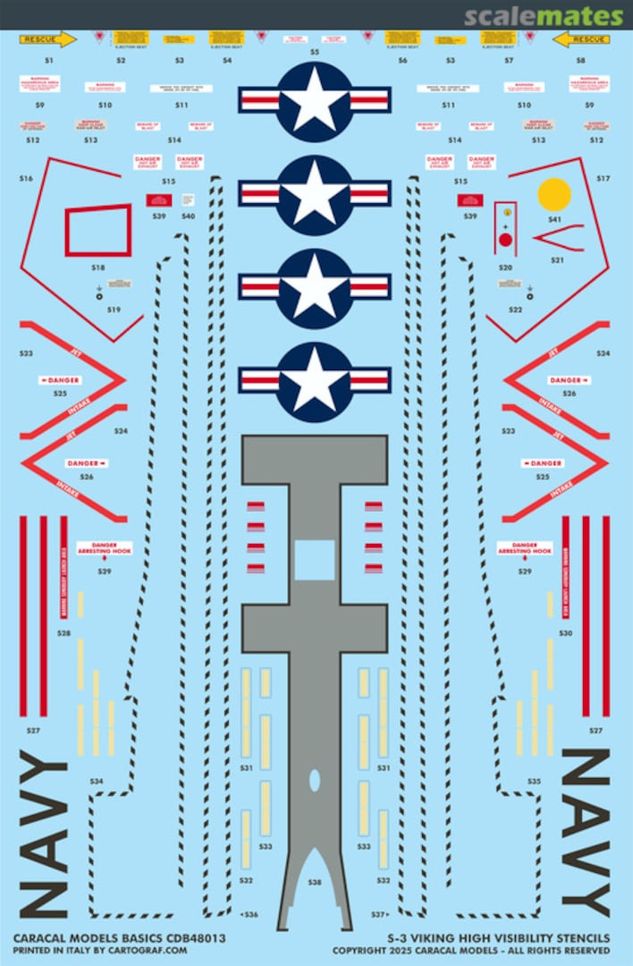 Boxart S-3 Viking Hi-Vis Stencils CDB48013 Caracal Models