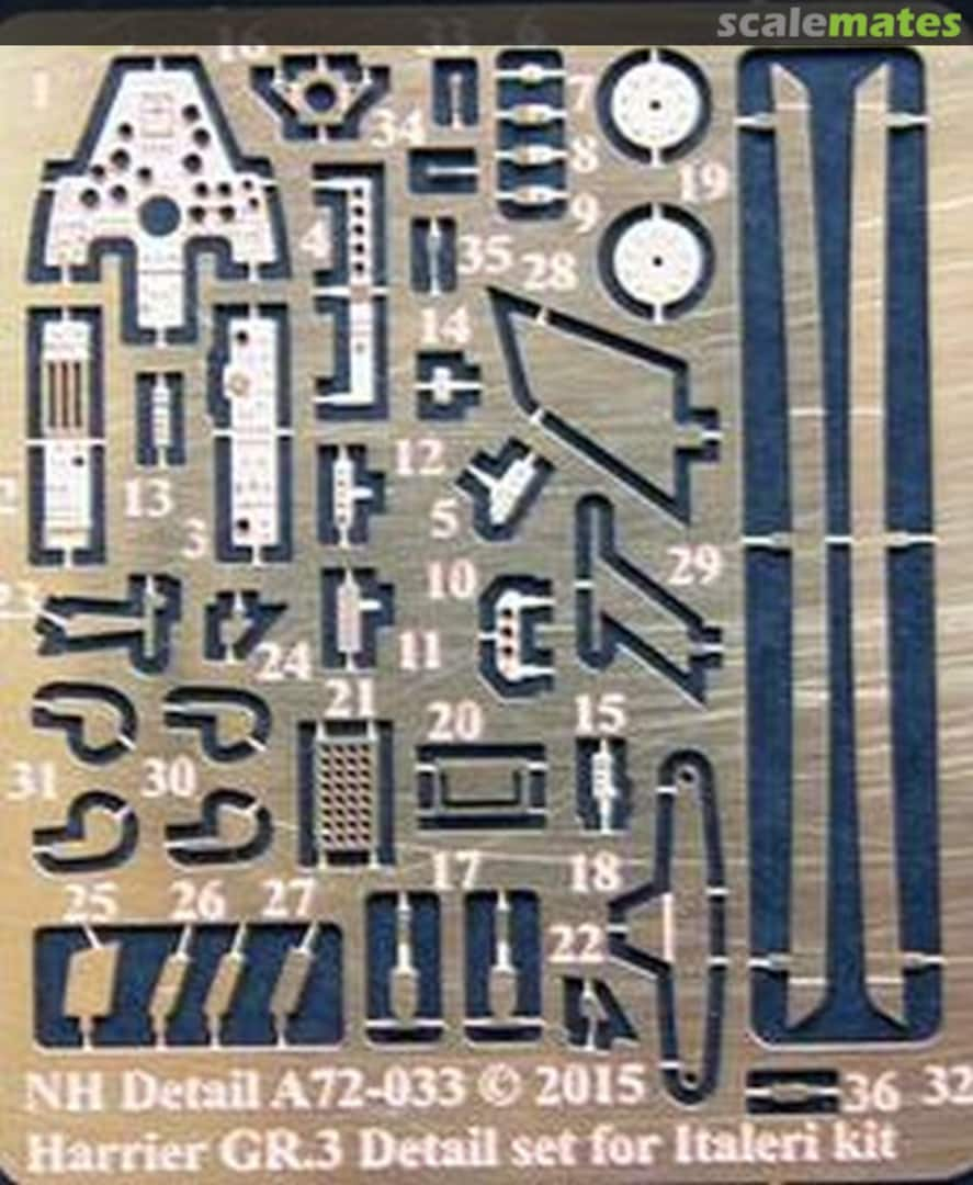 Boxart Harrier GR.3 Detail Set A72-033 NH Detail