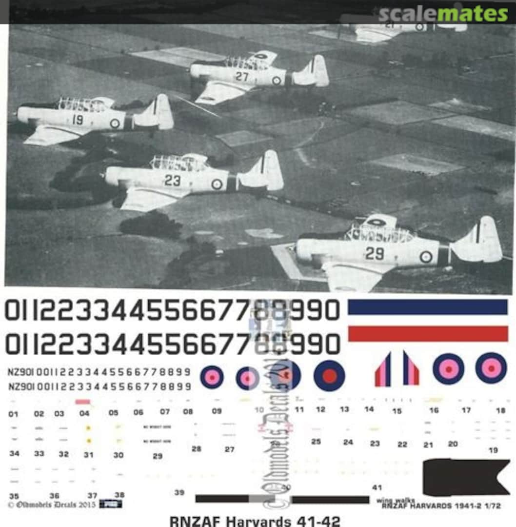 Boxart RNZAF Harvards 1941-42 OMD0795 Oldmodels Decals