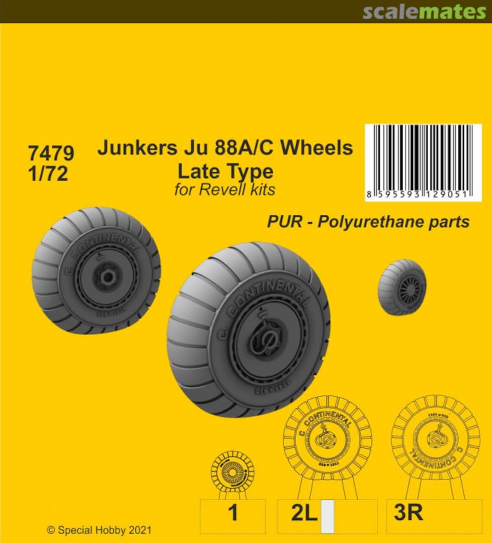 Boxart Junkers Ju 88A/C Wheels Late Type 7479 CMK